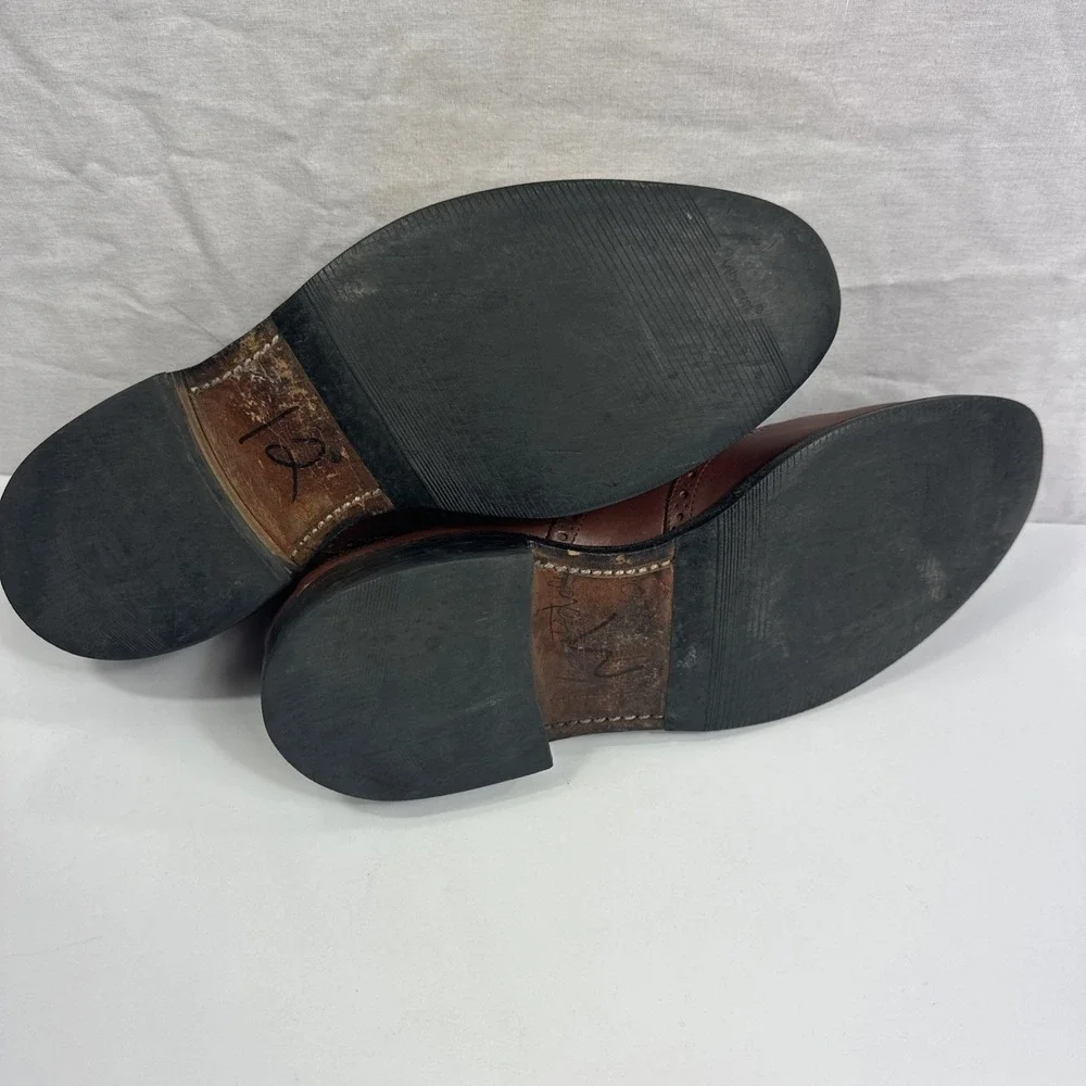 ALLEN EDMONDS Birmingham‎ Mens 10D Dress Shoes Brown Wingtip Leather Oxford